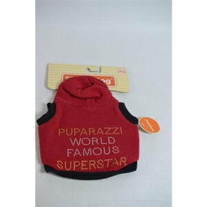 Simply Dog Unisex Puparazzi Hoodie XS Red